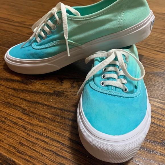 Vans Blue/Green Ombré Shoes in good condition! - Picture 4 of 6